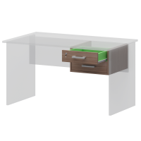 Тумба подвесная ( к столам глубиной 73см) Арго АТ-02 Темный шимо